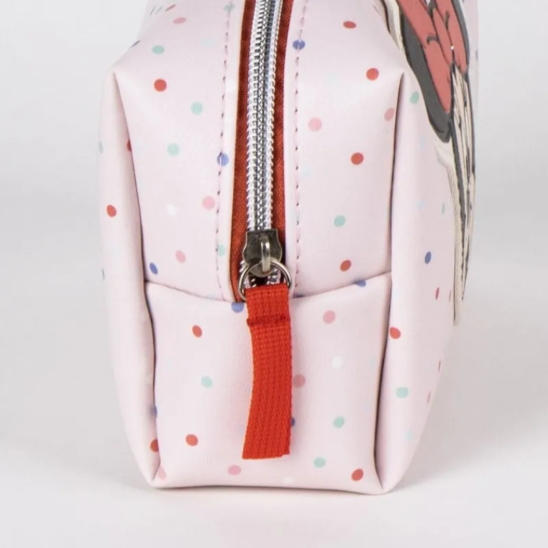 Cerdá Kids Disney Para Niñas|Accesorios Para El Pelo, Gafas De Sol Y Kits De Belleza Infantiles ^Neceser Aseo Viaje Minnie 100% PU Rosa con Motif