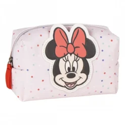 Cerdá Kids Disney Para Niñas|Accesorios Para El Pelo, Gafas De Sol Y Kits De Belleza Infantiles ^Neceser Aseo Viaje Minnie 100% PU Rosa con Motif