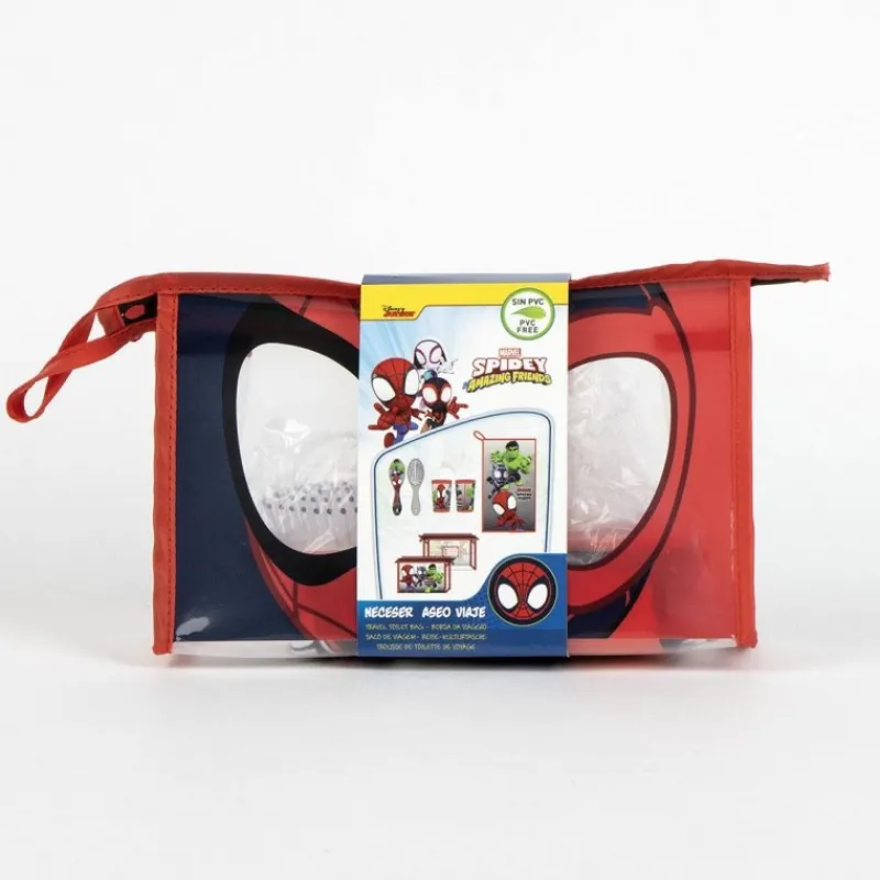 Neceser de Aseo de Viaje Spidey: ¡Aventura y Comodidad! Accesorios Para El Pelo, Gafas De Sol Y Kits De Belleza Infantiles