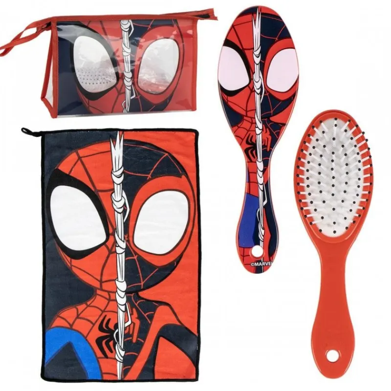 Neceser de Aseo de Viaje Spidey: ¡Aventura y Comodidad! Accesorios Para El Pelo, Gafas De Sol Y Kits De Belleza Infantiles