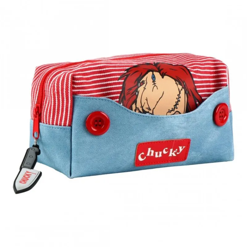 Cerdá Adult Chucky Muñeco Diabólico|Coleccionismo De Miedo Y Terror^Neceser de Aseo de Viaje Chucky 50% PVC 50% Algodón