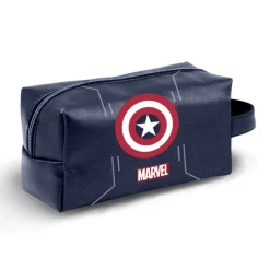 KaracterMania Superhéroes Marvel|Complementos Marvel^Neceser de Viaje Marvel Capitán América Starshield, Azul Oscuro