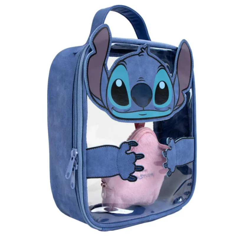 Cerdá Adult Películas Y Personajes De Disney ·Lilo Y Stitch^Neceser transparente Stitch Disney 16cm