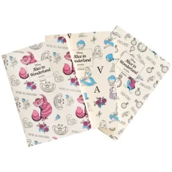 Grupo Erik Papelería Disney|Películas Y Personajes De Disney ·Alicia Y Cheshire^Pack 3 Cuadernos A6 Disney Alicia en el País de las Maravillas