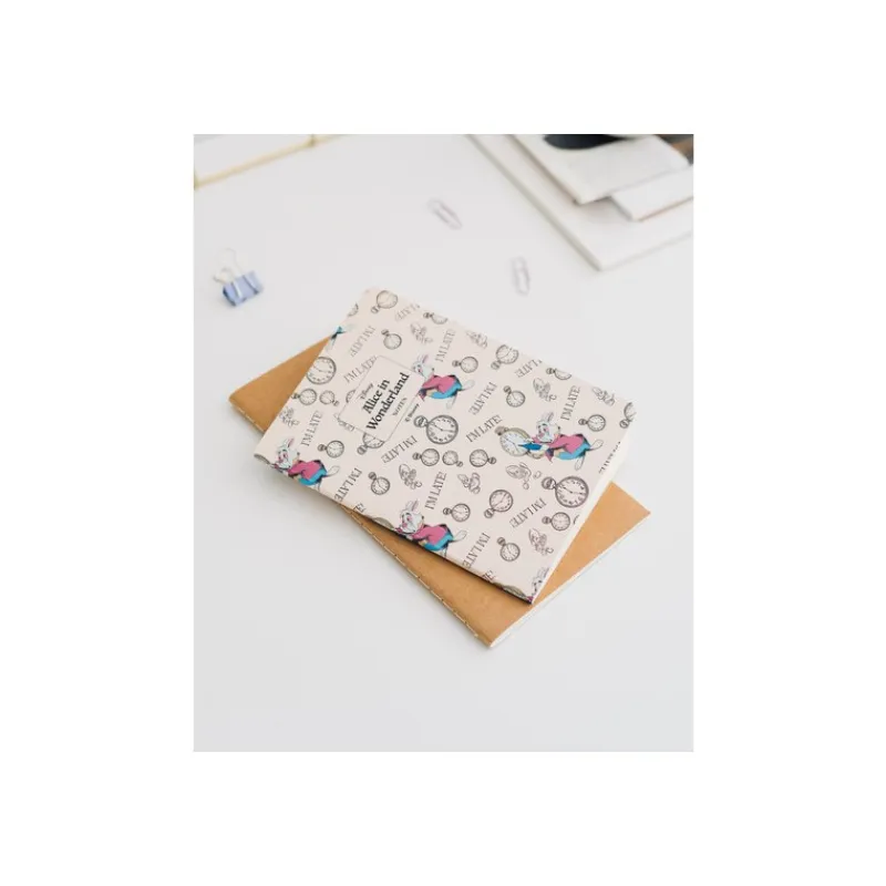 Grupo Erik Papelería Disney|Películas Y Personajes De Disney ·Alicia Y Cheshire^Pack 3 Cuadernos A6 Disney Alicia en el País de las Maravillas