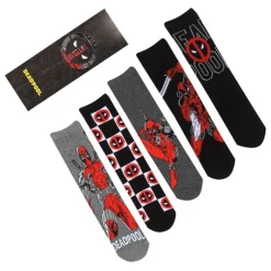Heroes Inc Superhéroes Marvel|Moda Marvel^Pack 5 Pares Calcetines Deadpool Marvel L-XL