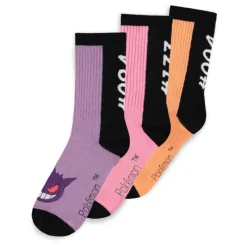 DIFUZED Eevee|Moda Pokemon^Pack 3 Pares Calcetines Pokémon Heads Colormix 35-38