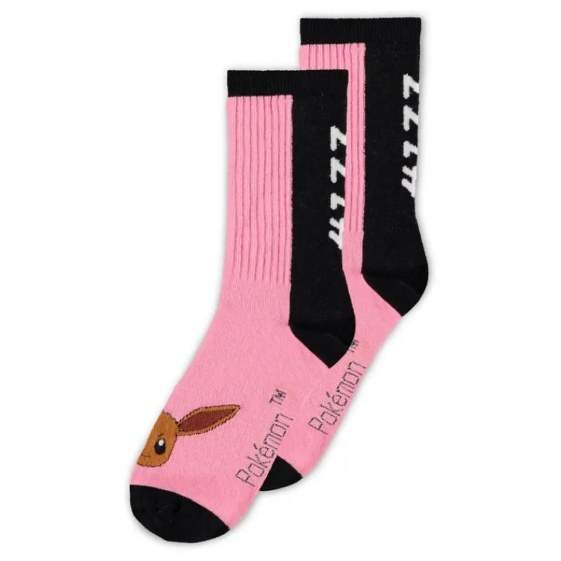 DIFUZED Eevee|Moda Pokemon^Pack 3 Pares Calcetines Pokémon Heads Colormix 35-38