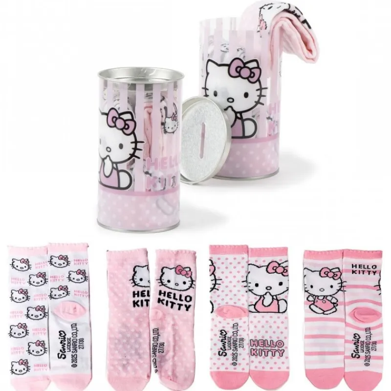 Niños Cerdá Kids Disney Para Niñas|Ropa Y Téxtil: Cosas Que Ponerse Para Niños ^Pack de 4 Calcetines Hello Kitty para Niñas