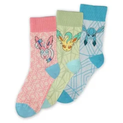 Outlet Pack de 3 Calcetines Pokémon Eevee Evolution 43-46 Eevee|Moda Pokemon