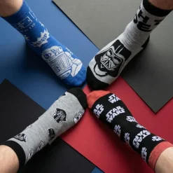 Discount Pack de 12 Calcetines Star Wars Multicolor Talla 38-45 Regalos Star Wars Por Personaje |Complementos Star Wars