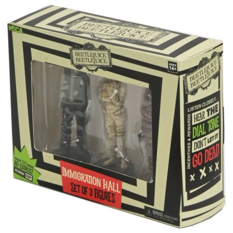 Neca Beetlejuice^Pack de 3 Figuras Bitelchús Bitelchús Immigration Hall