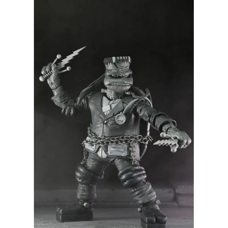 Neca Monstruos De La Universal^Pack de 4 Figuras Universal Monsters x Teenage Mutant Ninja Turtles Black & White