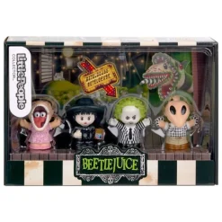Mattel Beetlejuice^Pack de 4 Minifiguras Beetlejuice Little People 7 cm