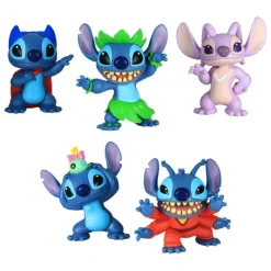 Just Play Películas Y Personajes De Disney ·Lilo Y Stitch|Figuras Disney De Colección ^Pack de 5 Minifiguras Stitch Lilo & Stitch 7 cm