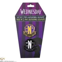 Discount Pack de 2 Pines Academia Nevermore Miércoles Addams Miércoles Addams