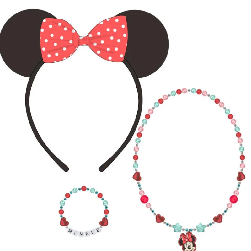 Cerdá Kids Disney Para Niñas|Accesorios Para El Pelo, Gafas De Sol Y Kits De Belleza Infantiles ^Pack de Bisutería Minnie - 3 Piezas
