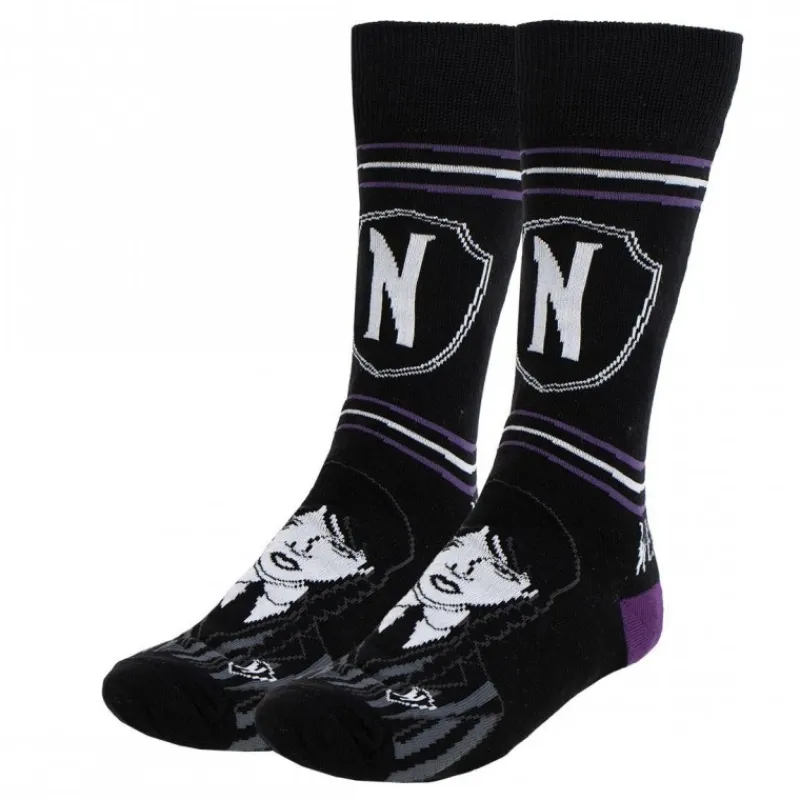 Clearance Pack de Calcetines Wednesday - 3 Piezas Exclusivas para Coleccionistas Miércoles Addams