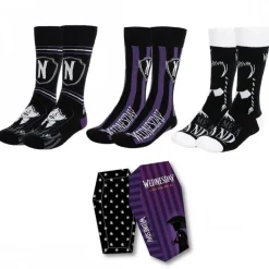 Clearance Pack de Calcetines Wednesday - 3 Piezas Exclusivas para Coleccionistas Miércoles Addams