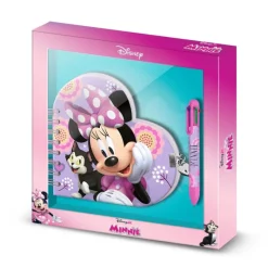 KaracterMania Disney Para Niñas|Tiempo Libre Kids^Pack de Diario Minnie Mouse Corazón con Bolígrafo de 6 Colores