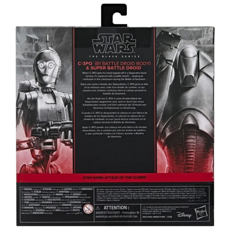 Hasbro Regalos Star Wars Por Personaje |Replicas Y Coleccionismo Star Wars ^Pack de Figuras C-3PO y Super Battle Droid - Star Wars Black Series