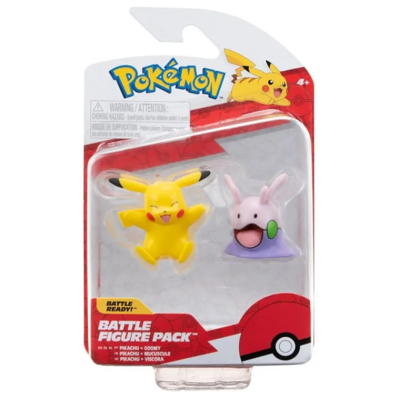 Best Pack de Minifiguras Pokémon Pikachu & Goomy 5 cm Pikachu|Más Regalos De Pokemon