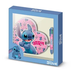 KaracterMania Disney Para Niñas|Tiempo Libre Kids^Pack Diario Corazón Disney Lilo y Stitch + Bolígrafo 6 Colores