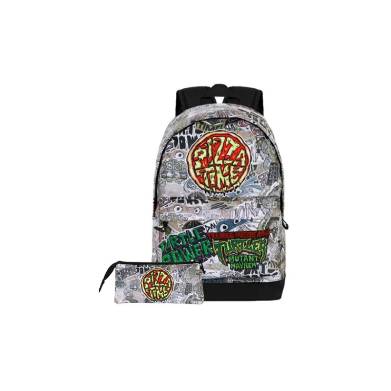 Frikileria Las Tortugas Ninja^Pack mochila + estuche Pizza Time Tortugas Ninja
