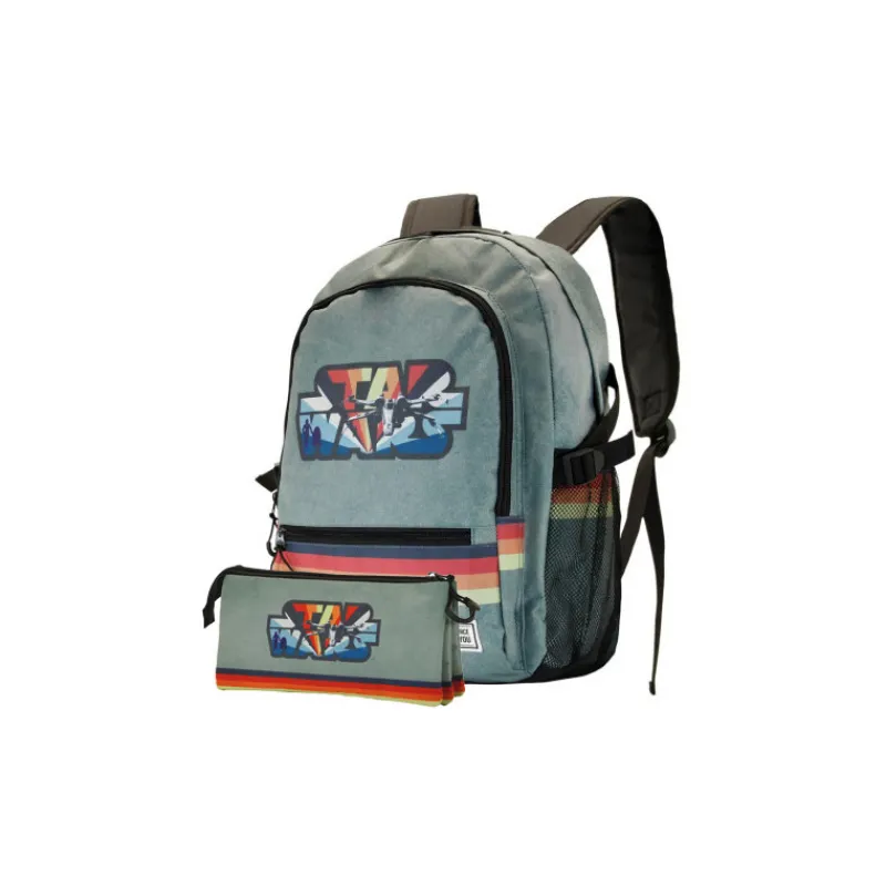 Outlet Pack mochila + estuche Star Wars vintage Regalos Star Wars Por Personaje |Complementos Star Wars