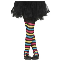 Outlet Pantys de Rayas Multicolores Infantiles Medias Y Calcetines Para Disfraces |Accesorios Halloween Y Terror