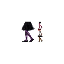 Disfrazzes Medias Y Calcetines Para Disfraces |Disfraces Infantiles^Pantys infantiles a rayas en varios colores