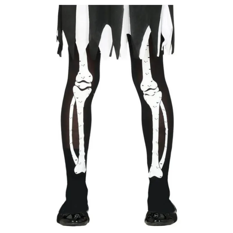 New Pantys Negros de Esqueleto para niña Medias Y Calcetines Para Disfraces |Accesorios Halloween Y Terror