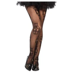 Disfrazzes Medias Y Calcetines Para Disfraces |Accesorios Halloween Y Terror ^Pantys Negros del Día de los Muertos