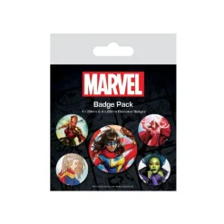 Pyramid International Superhéroes Marvel|Complementos Marvel^Paquete de Insignias Mujeres Icónicas Marvel