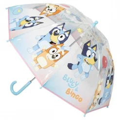 Cerdá Kids Paraguas Y Chubasqueros Kids ^Paraguas Manual Bluey Burbuja de POE para Niños 45 CM