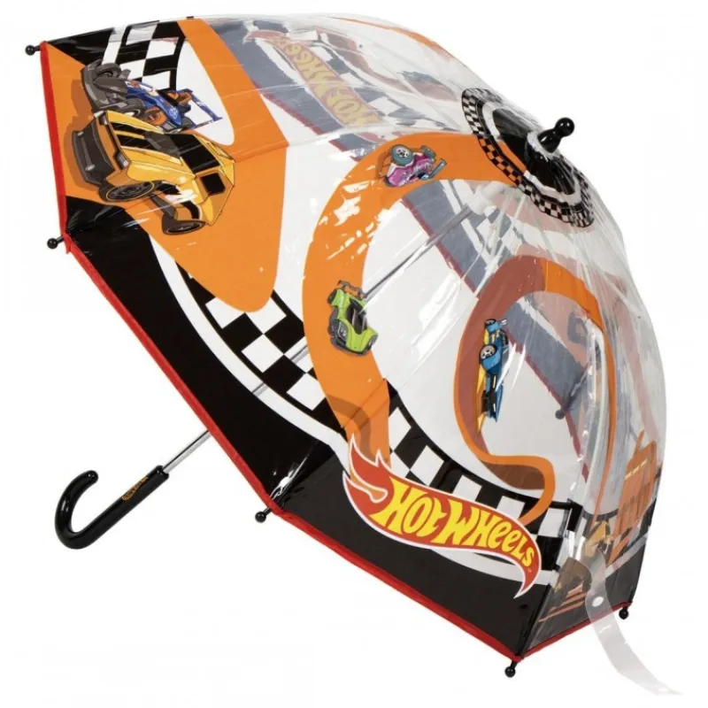 Cerdá Kids Paraguas Y Chubasqueros Kids ^Paraguas Manual Burbuja Hot Wheels 100% POE 45 CM