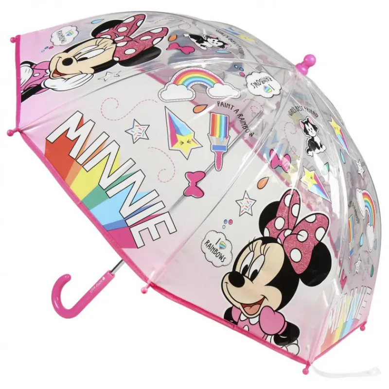Best Paraguas Minnie Mouse rosa Disney Para Niñas|Paraguas Y Chubasqueros Kids