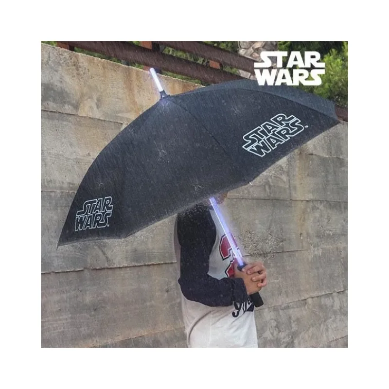 Paraguas Star Wars Sable con luz Complementos Star Wars