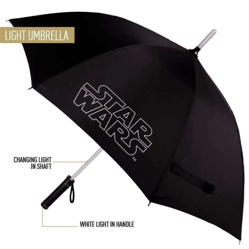 Paraguas Star Wars Sable con luz Complementos Star Wars