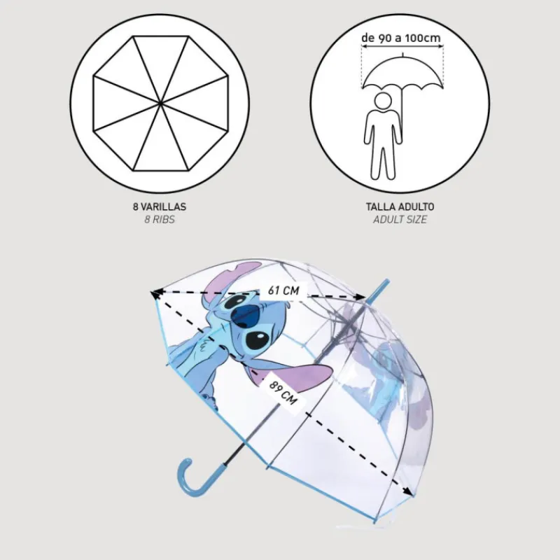 New Paraguas transparente Stitch Disney Películas Y Personajes De Disney ·Lilo Y Stitch