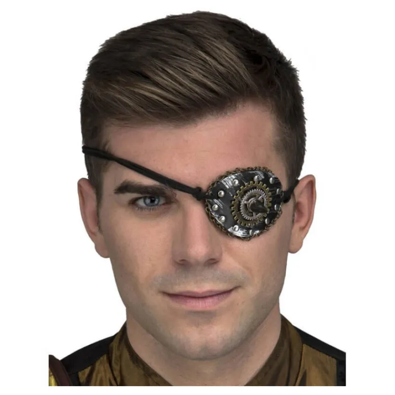 Online Parche de Ojo Steampunk Plateado Accesorios Halloween Y Terror