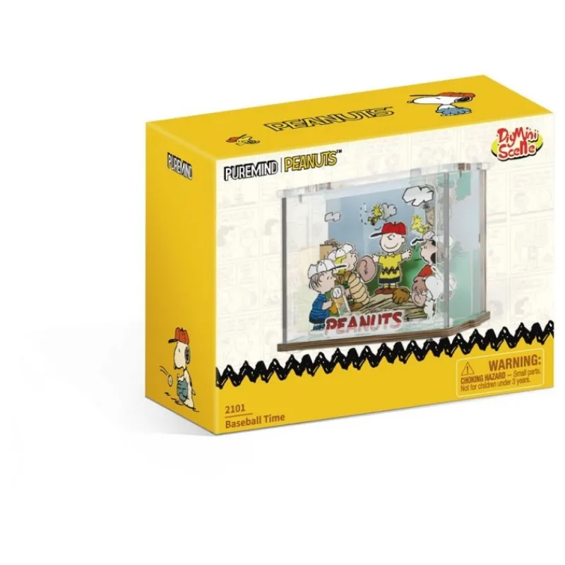 Peanuts Puremind Kit de Construcción Mini Scene Baseball Time Juguetes, Figuras Y Más Regalos Para Peques|Snoopy