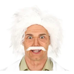 Online Peluca Blanca de Sabio Loco Pelucas, Barbas Y Bigotes Disfraces|Accesorios Halloween Y Terror