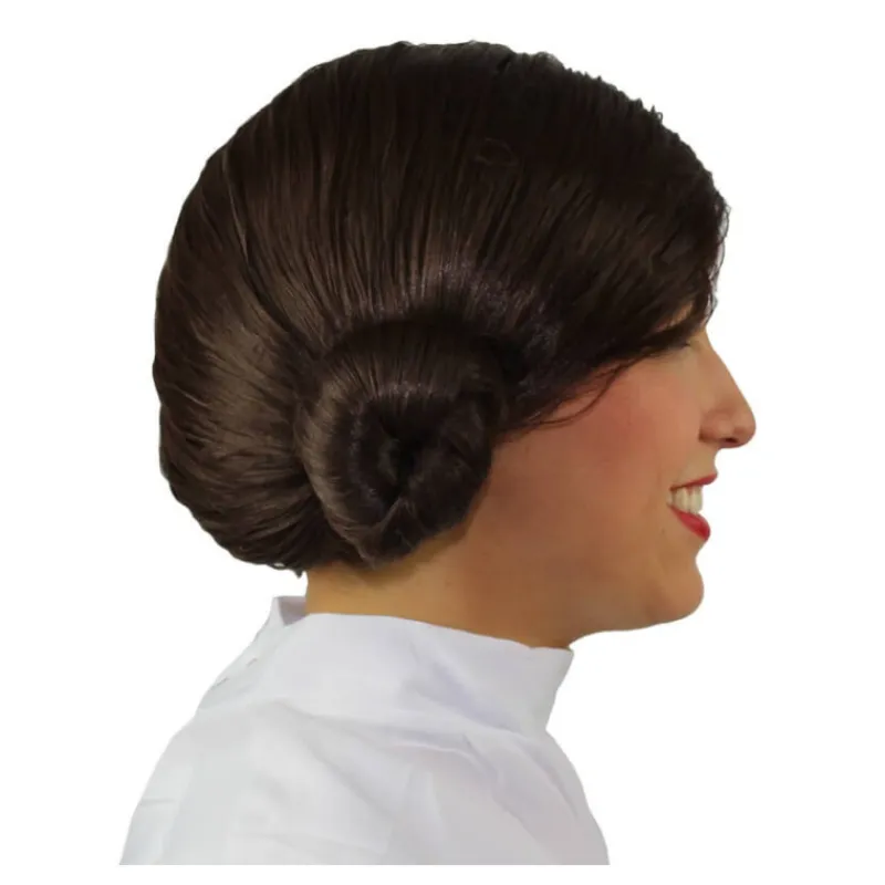Mujer Disfrazzes Pelucas, Barbas Y Bigotes Disfraces|Disfraces Mujer^Peluca de Princesa Leia con Moños