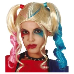 Best Peluca Harley Quinn con Coletas de Colores Mujer Pelucas, Barbas Y Bigotes Disfraces|Disfraces Mujer