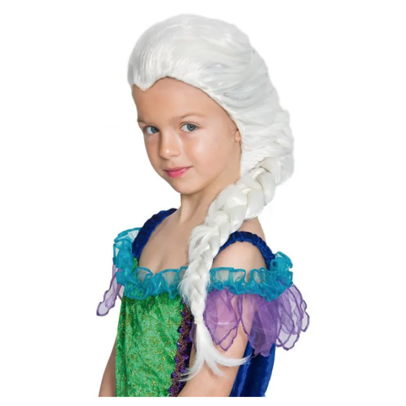 Disfrazzes Pelucas, Barbas Y Bigotes Disfraces|Disfraces Infantiles^Peluca infantil Blanca con Trenza
