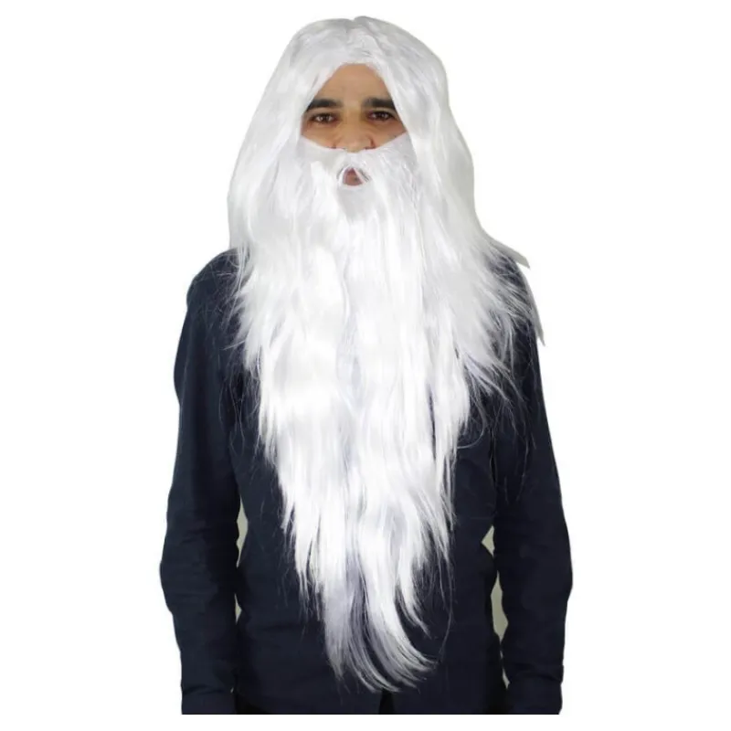 Hombre Disfrazzes Pelucas, Barbas Y Bigotes Disfraces|Disfraces Hombre^Peluca mago melena y barba