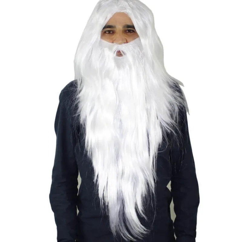 Hombre Disfrazzes Pelucas, Barbas Y Bigotes Disfraces|Disfraces Hombre^Peluca mago melena y barba