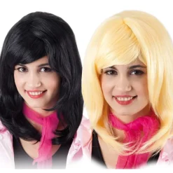 Online Peluca Melena Corta de los 60 en 2 colores Mujer Pelucas, Barbas Y Bigotes Disfraces|Disfraces Mujer