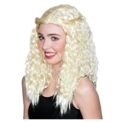 Peluca Melena Rizada Medieval Rubia Mujer Pelucas, Barbas Y Bigotes Disfraces|Disfraces Mujer